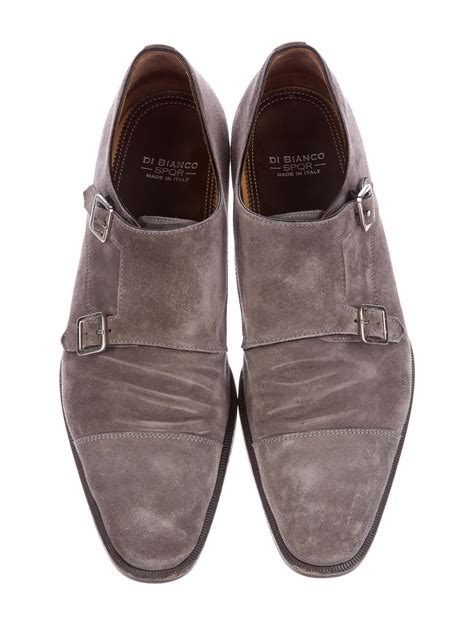 suede monk strap shoes